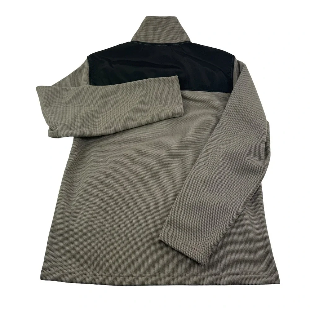 NWT Spyder Brown Cinder‎ Polyester 1/4 Snap Pullover Sweater Mens Size Medium